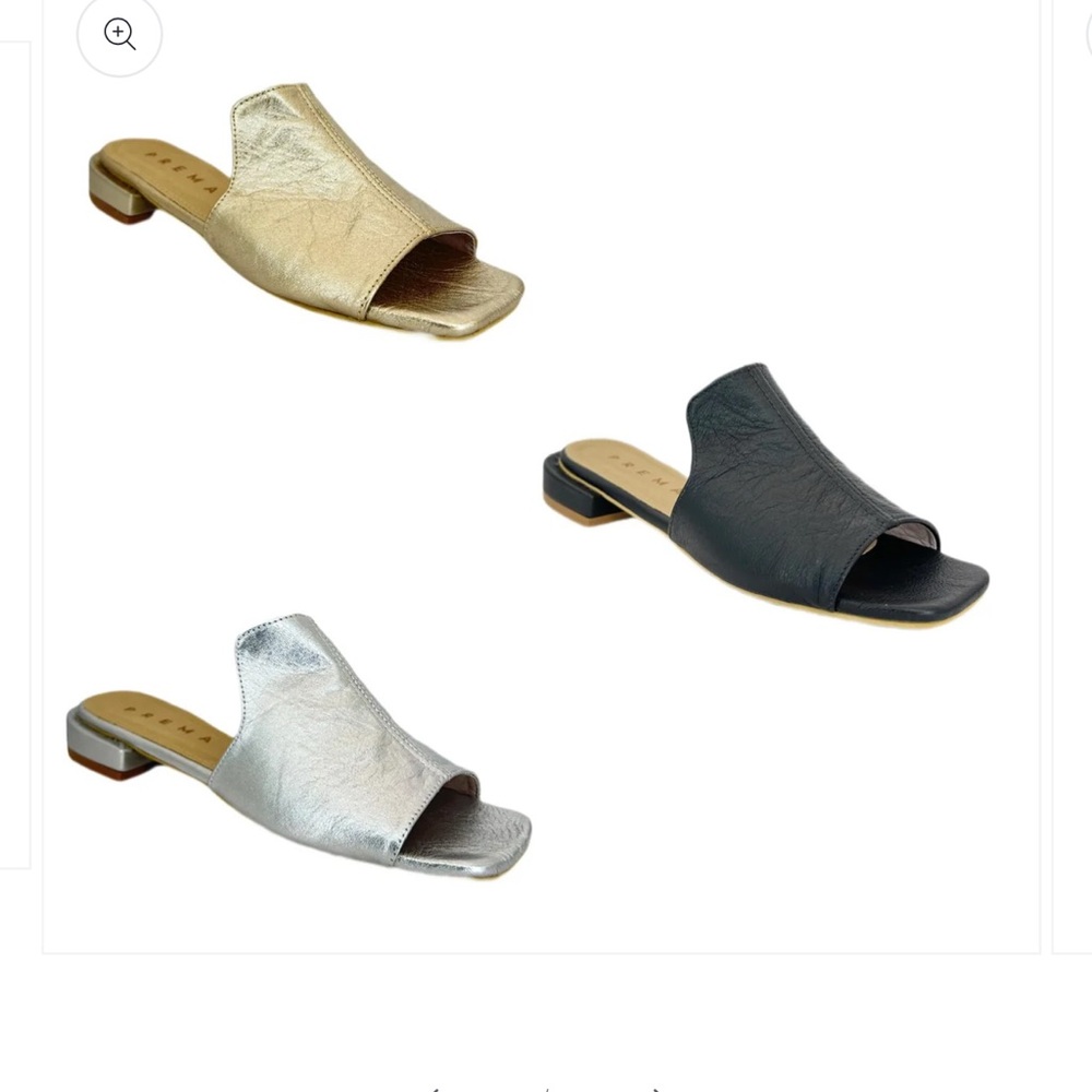 Prema Priya Black Leather Women's Sandals